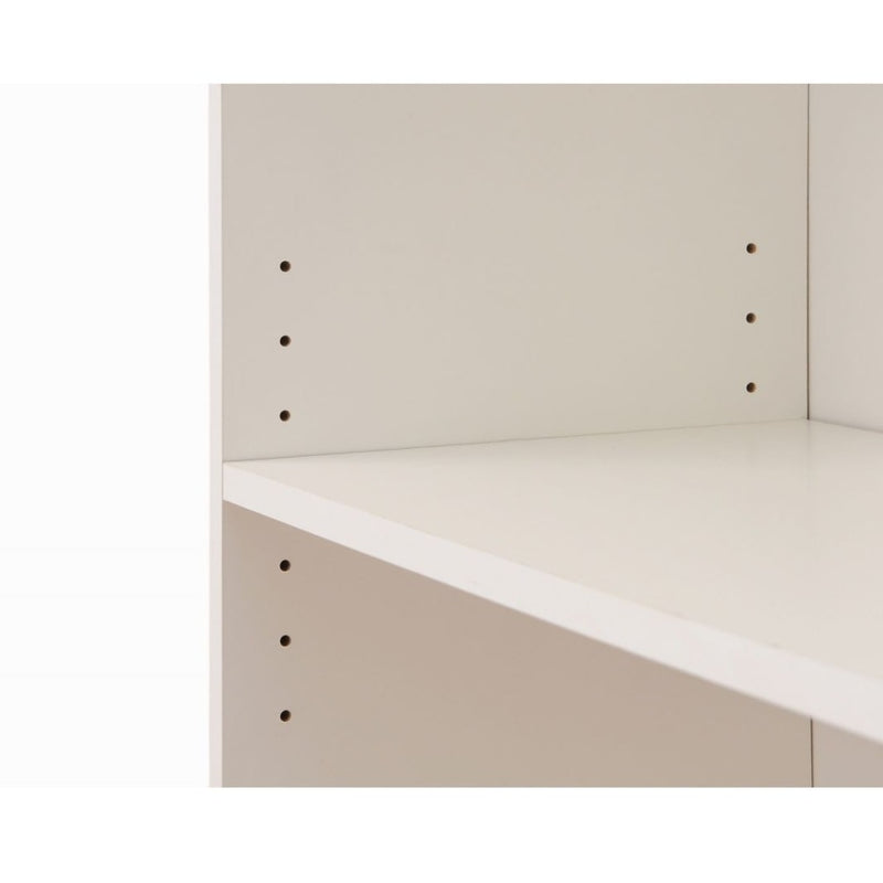 Essentials Bookcase Low Wide in White