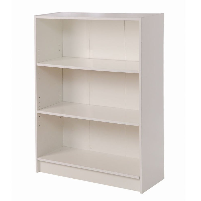 Essentials Bookcase Low Wide in White