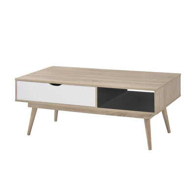 Alford Coffee Table in Sonoma Oak and White