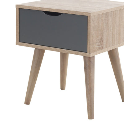 Alford 1 Drawer Lamp Table in Sonoma Oak and Grey