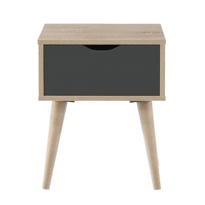 Alford 1 Drawer Lamp Table in Sonoma Oak and Grey