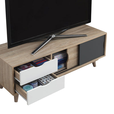 Alford TV Unit with 2 Doors & 2 Drawers in Sonoma Oak and Grey