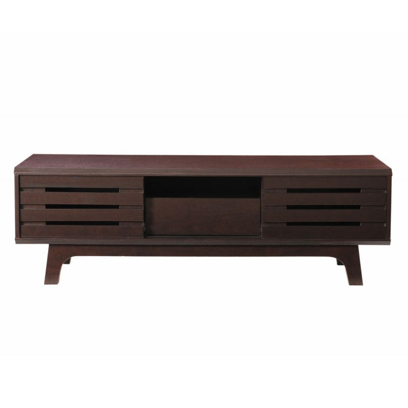 Essentials Scandinavian TV Cabinet Stand in Wenge Dark Oak