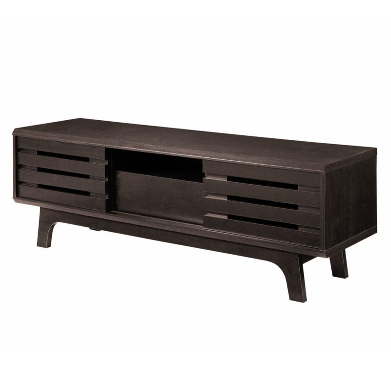 Essentials Scandinavian TV Cabinet Stand in Wenge Dark Oak