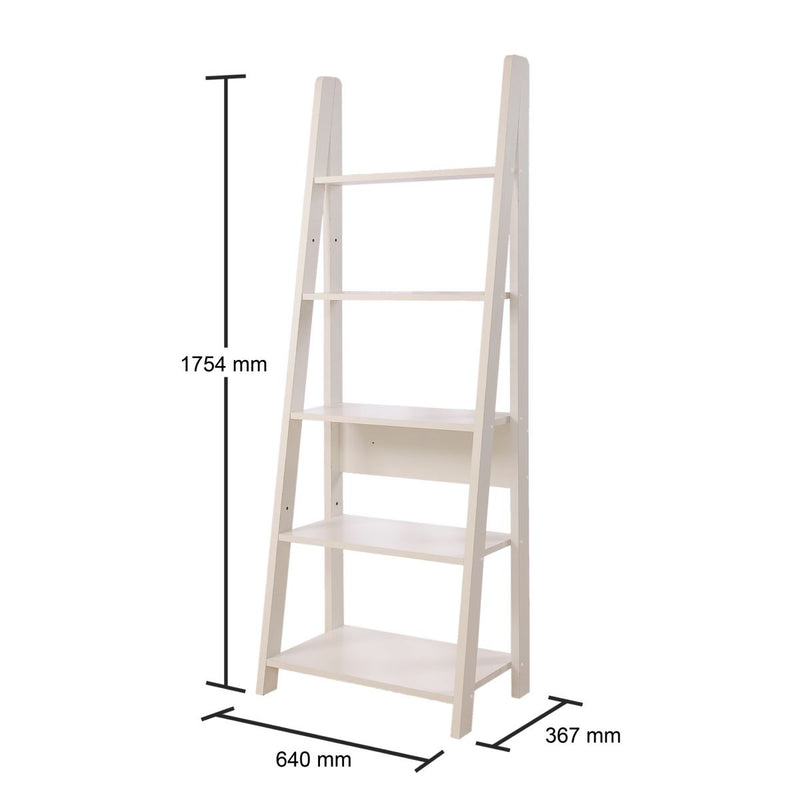 Riva Ladder Bookcase in White