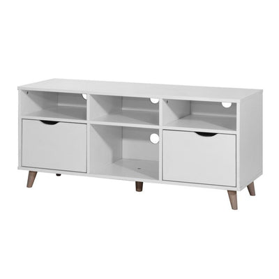 Pulford 2 Drawer 4 Shelf TV Cabinet Stand in White