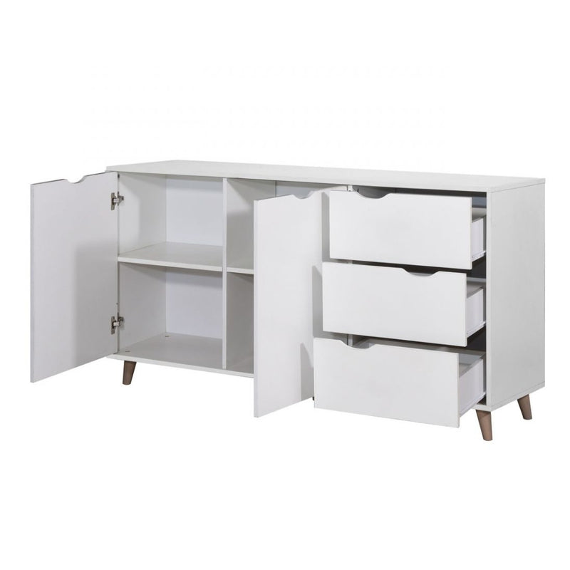 Pulford 2 Door 3 Drawer Sideboard in White