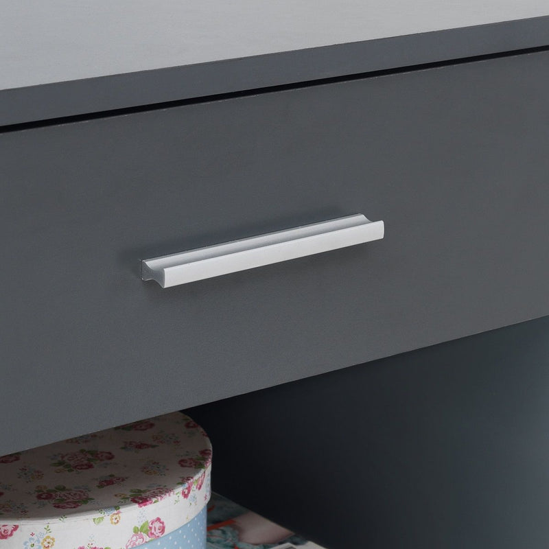 Rio Costa 1 Drawer Bedside Table in Dark Grey