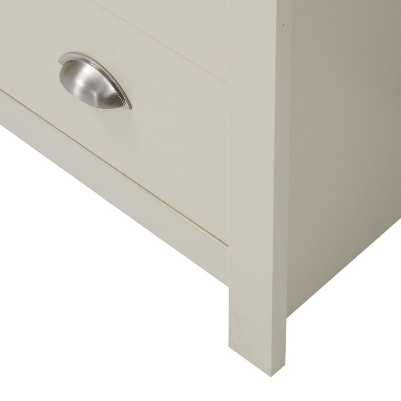 Lisbon 4 drawer chest of drawers in cream & oak