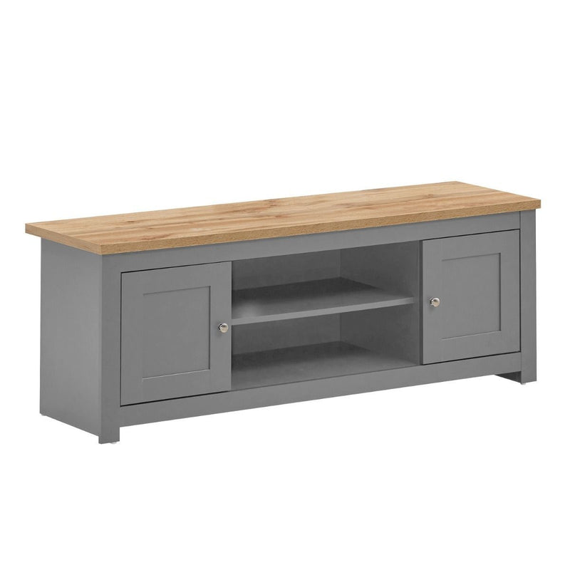 Lisbon Living 3 Piece Set: 2 Door TV Unit, 1 Door Sideboard, Coffee Table in Grey