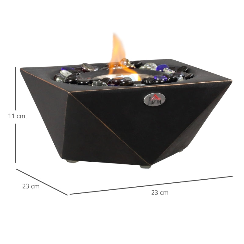 Portable Tabletop Fireplace Black