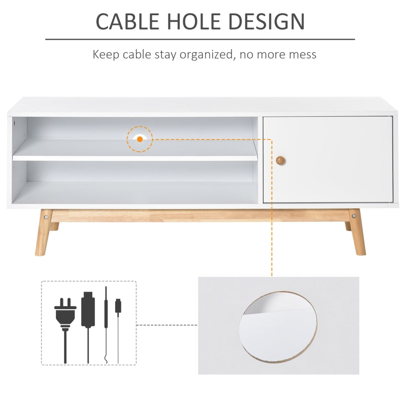 Wooden Base Longline TV Stand, With Side Cabinet