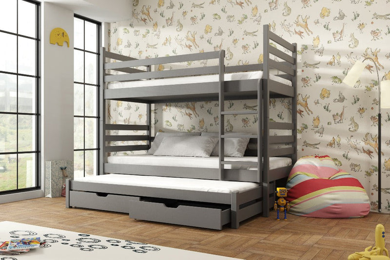 Tomi Bunk Bed with Trundle and Storage