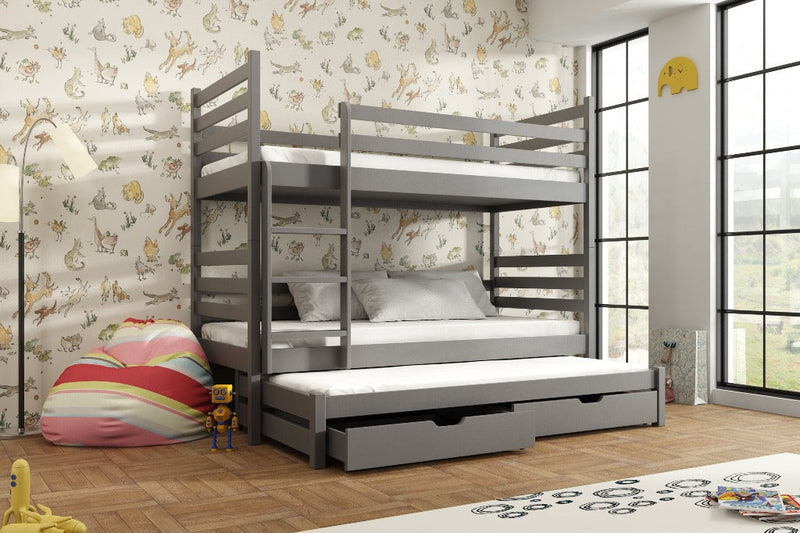 Tomi Bunk Bed with Trundle and Storage