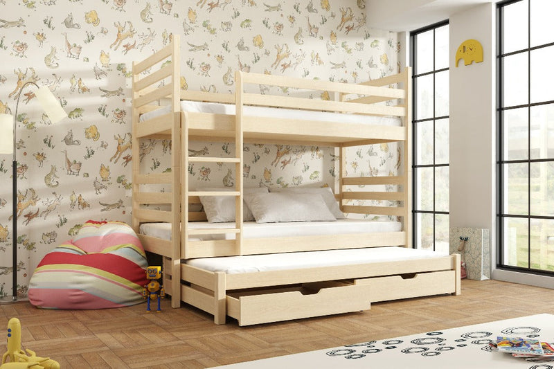 Tomi Bunk Bed with Trundle and Storage