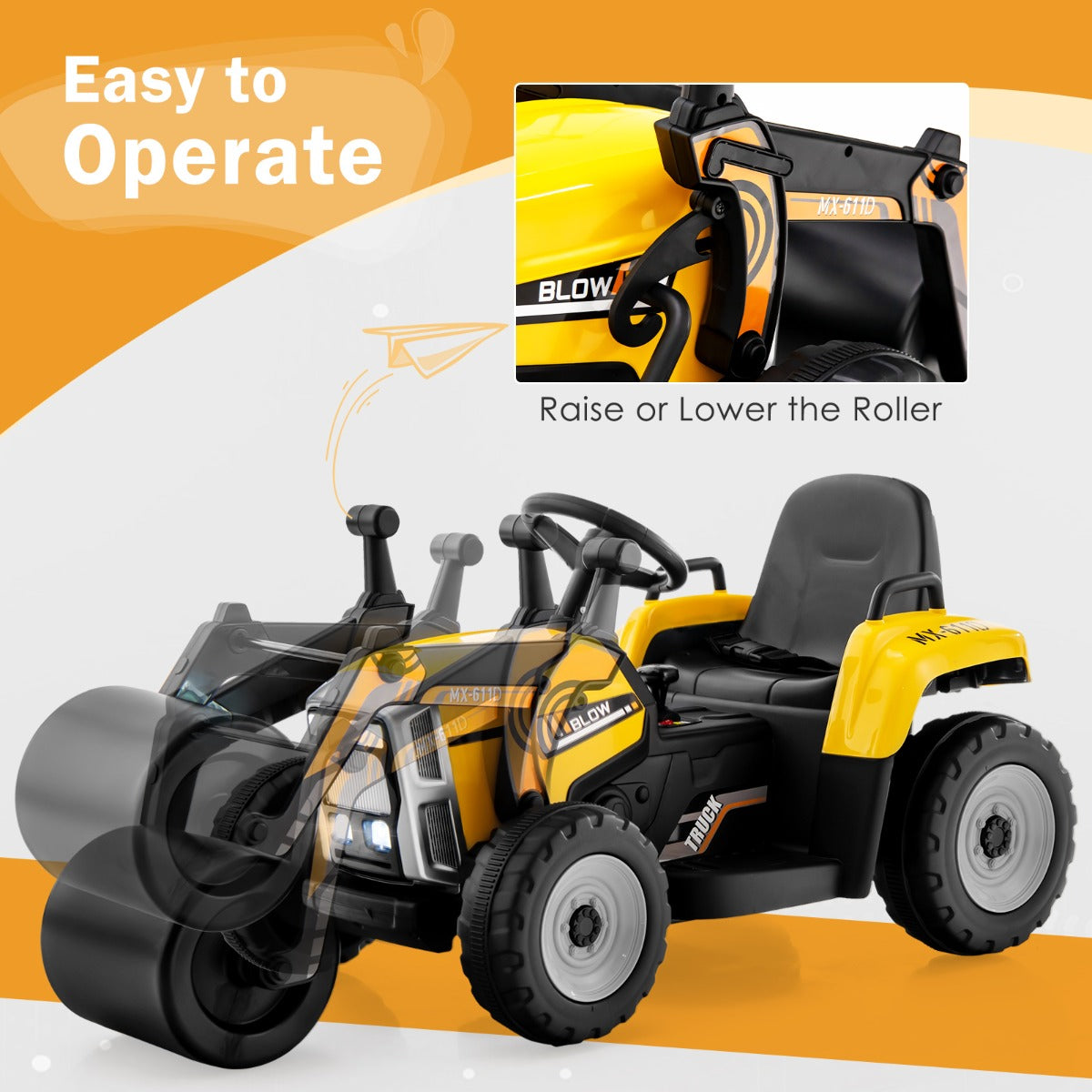 Remote control cheap road roller