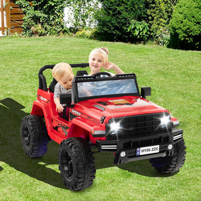 2-Seater Ride-on Car with Parent Remote Control-Red