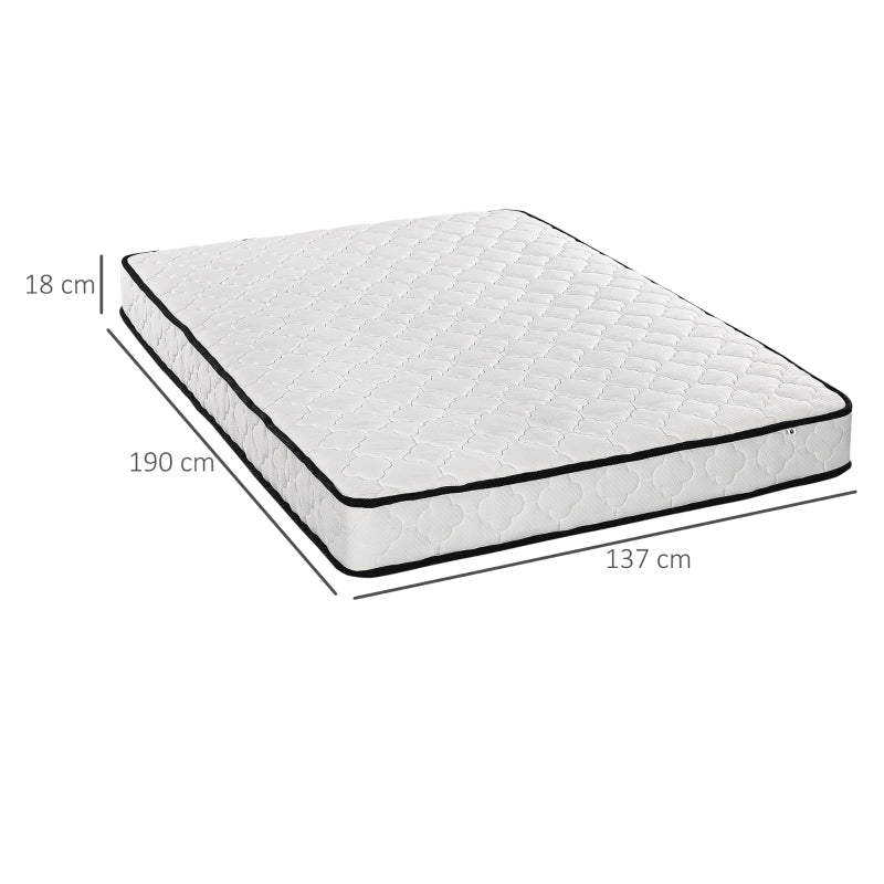 4.5ft Double Mattress, White