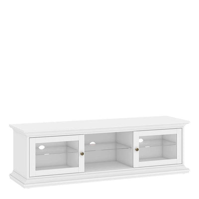 Paris - TV Unit - Wide - 2 Doors 1 Shelf in White