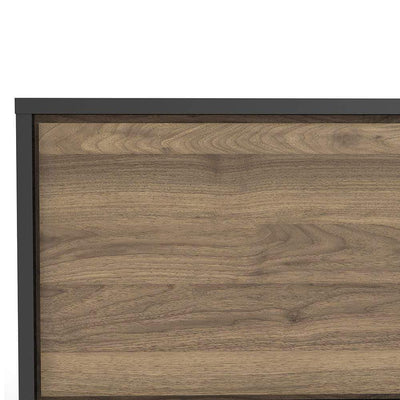 Ry TV Unit - Black/Walnut - 1 door + 1 drawer