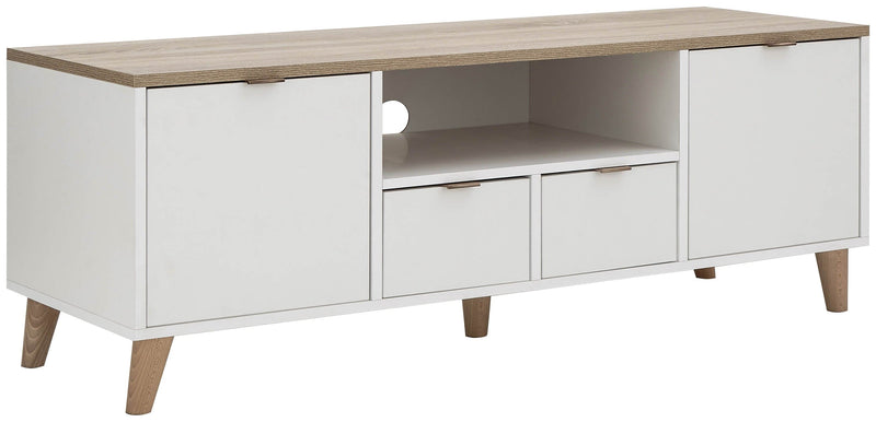 Alma Large Tv Unit White/Oak - GFW