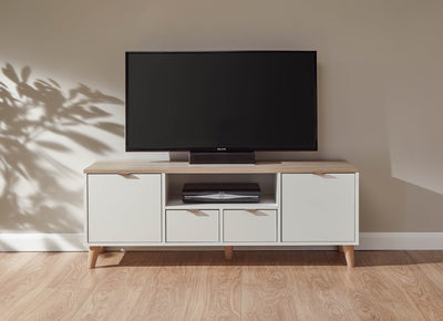 Alma Large Tv Unit White/Oak - GFW