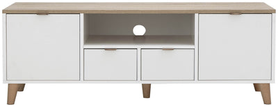 Alma Large Tv Unit White/Oak - GFW