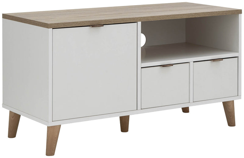 Alma Small Tv Unit White/Oak - GFW