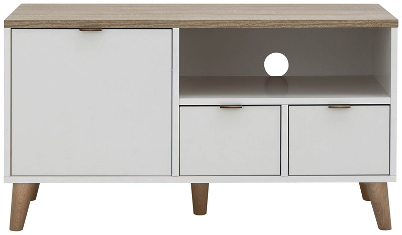 Alma Small Tv Unit White/Oak - GFW