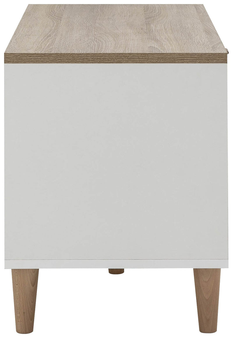 Alma Small Tv Unit White/Oak - GFW