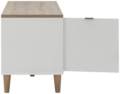 Alma Small Tv Unit White/Oak - GFW