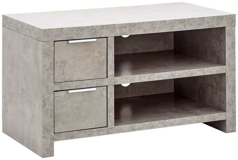 Bloc 2 Drawer Tv Unit Concrete - GFW