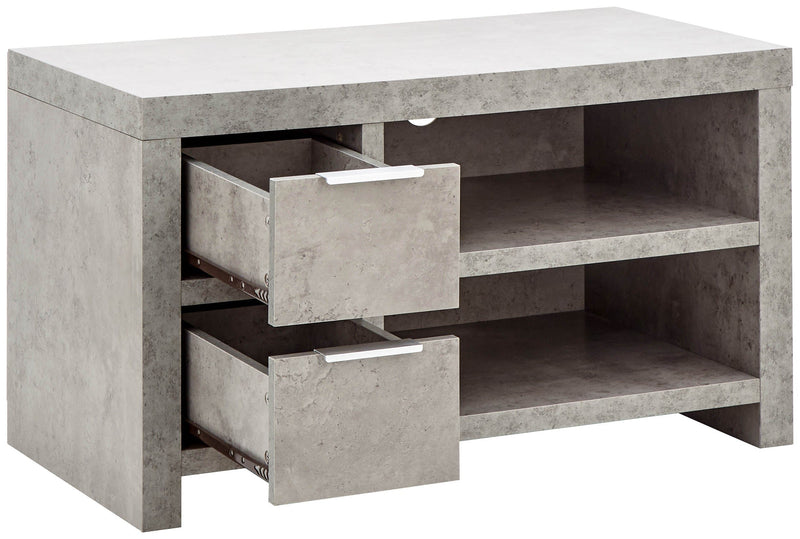 Bloc 2 Drawer Tv Unit Concrete - GFW