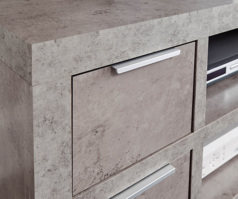 Bloc 2 Drawer Tv Unit Concrete - GFW