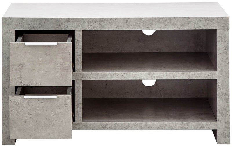 Bloc 2 Drawer Tv Unit Concrete - GFW