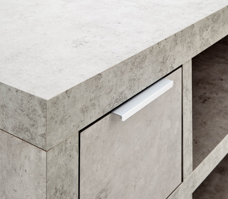 Bloc 2 Drawer Tv Unit Concrete - GFW