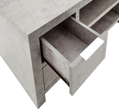 Bloc 2 Drawer Tv Unit Concrete - GFW