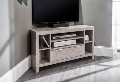 Bloc Corner Tv Unit Concrete - GFW