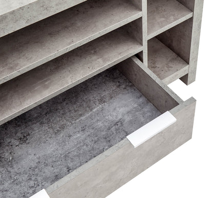 Bloc Corner Tv Unit Concrete - GFW