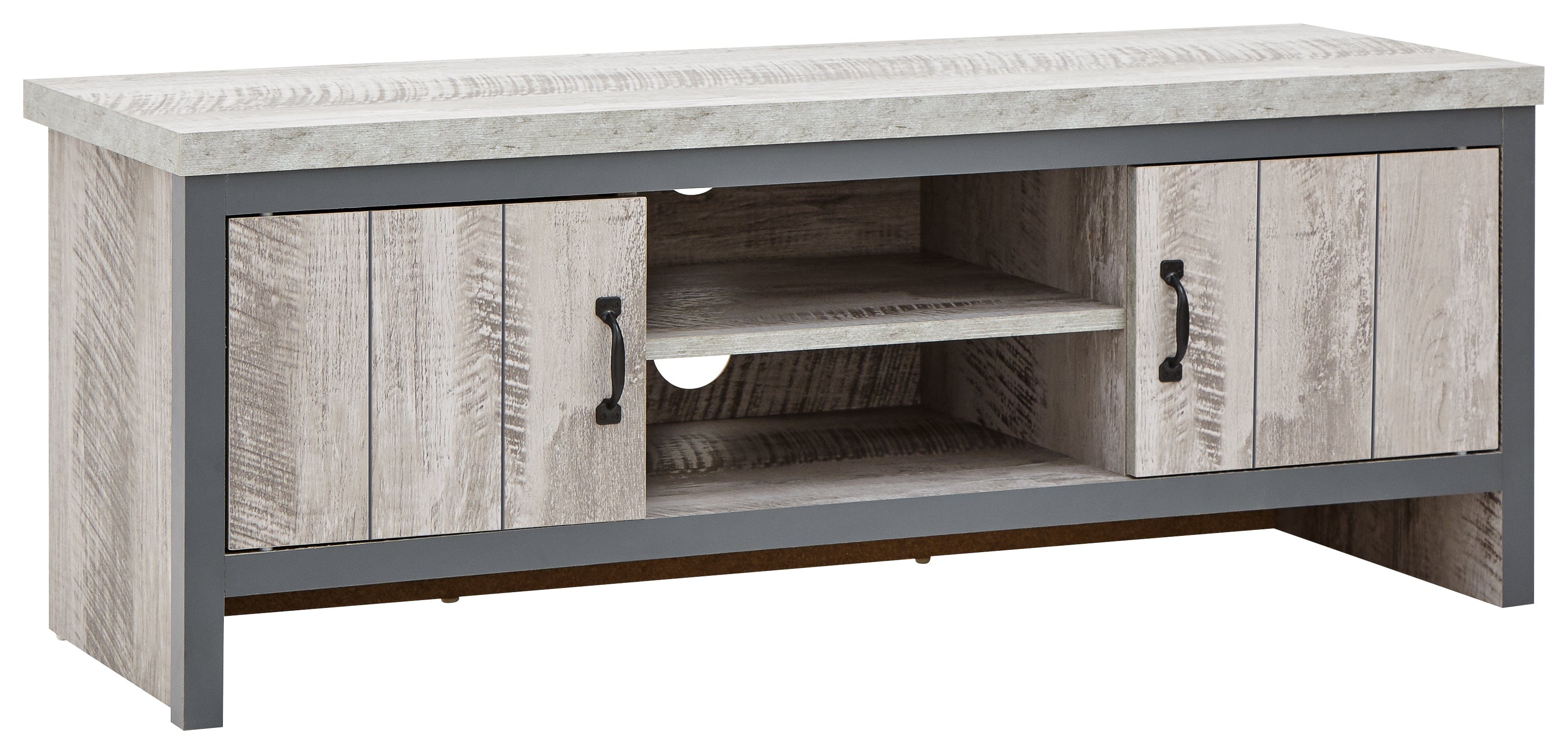 Grey rustic store tv unit