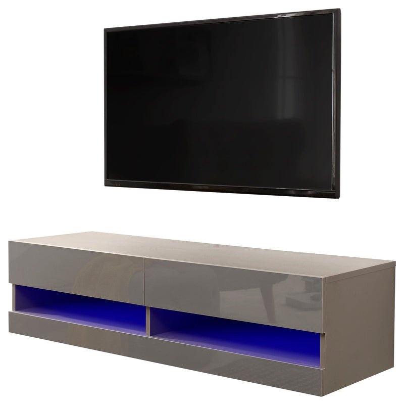 Galicia 120Cm Wall TV Unit With Led Grey