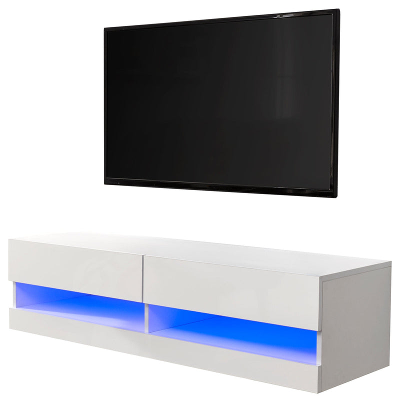 Galicia 120Cm Wall TV Unit With Led White