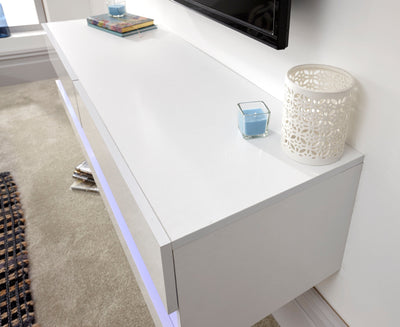 Galicia 120Cm Wall TV Unit With Led White