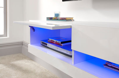 Galicia 120Cm Wall TV Unit With Led White