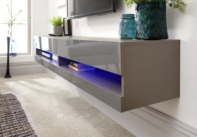 Galicia 150Cm Wall TV Unit With Led Grey