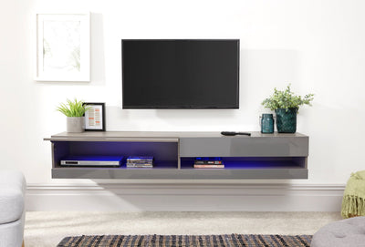 Galicia 150Cm Wall TV Unit With Led Grey