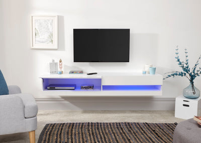 Galicia 150Cm Wall TV Unit With Led White