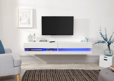 Galicia 150Cm Wall TV Unit With Led White