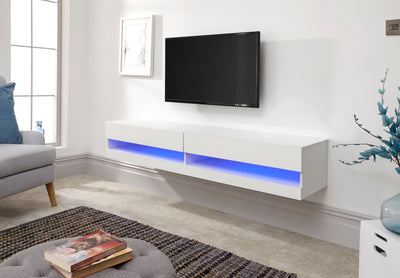 Galicia 150Cm Wall TV Unit With Led White