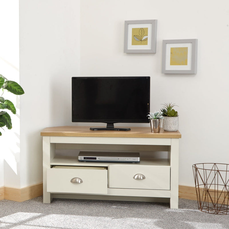 Lancaster Corner TV Unit Cream